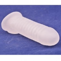  Penis Extender with Texture Inside, very soft and pliable, CLEAR FROSTED